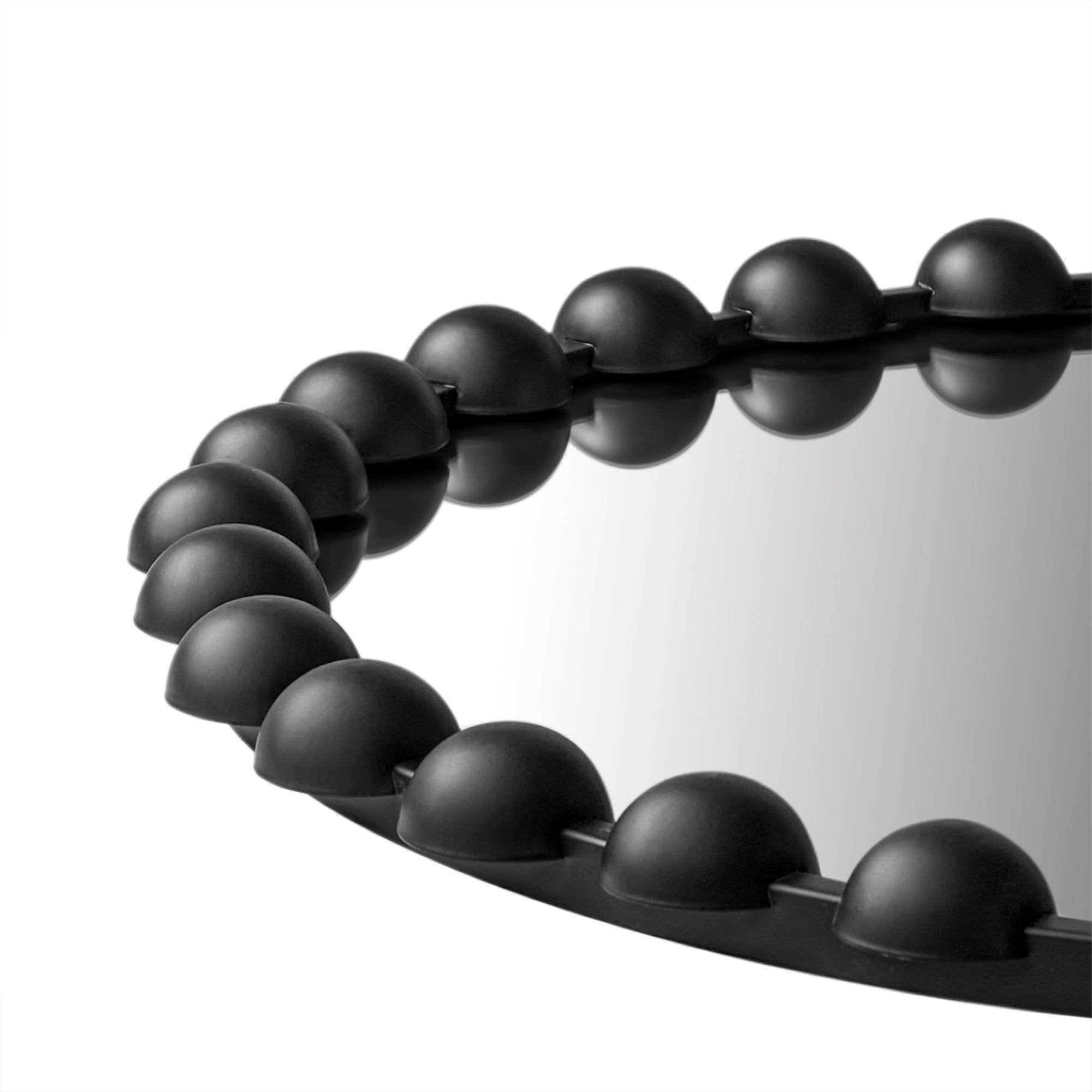 Olliix - Vente Miroir mural - Miroir mural encadré rond en fer noir13