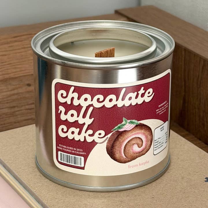 Chocolate Roll Cake Candle for wholesale by From Kayla