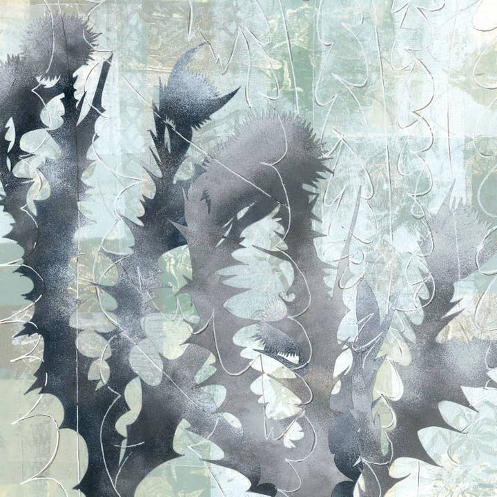 Biglietto d'auguri White Garden Thistle Sissinghurst. per la vendita all'ingrosso da parte di Louise Pettifer