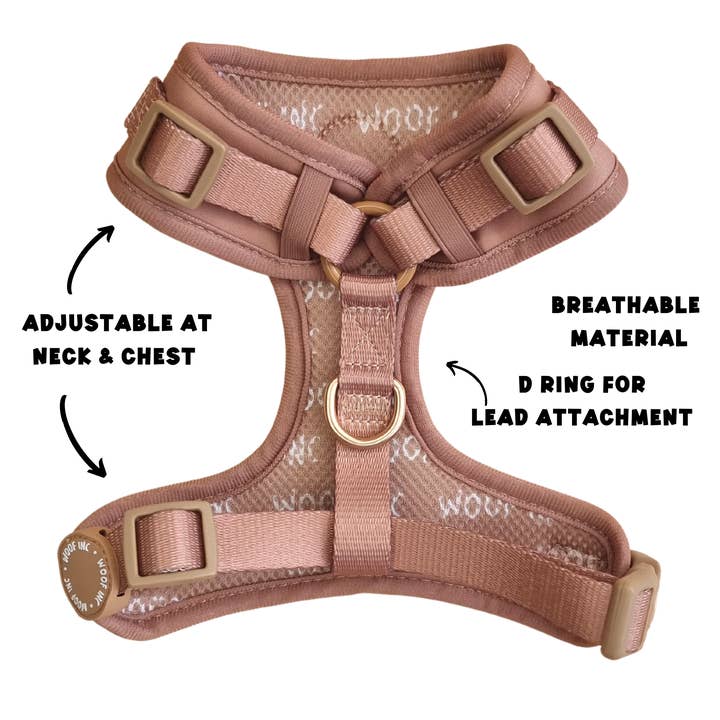 WOOF INC - Wholesale Pet Harness - Dog - Caramel Adjustable Dog Harness2
