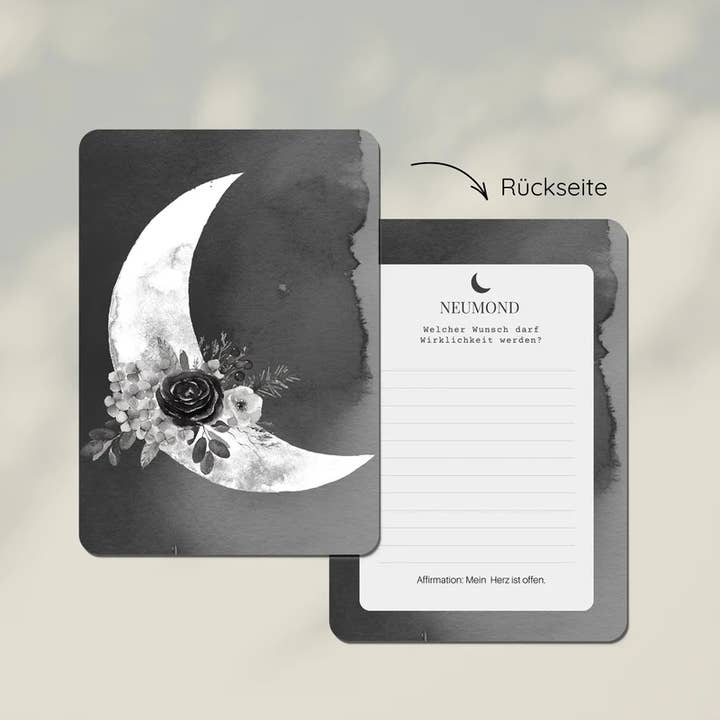 BaliMagicCompany - Vendita all'ingrosso Tarocchi - Carte Moon in bianco e nero2