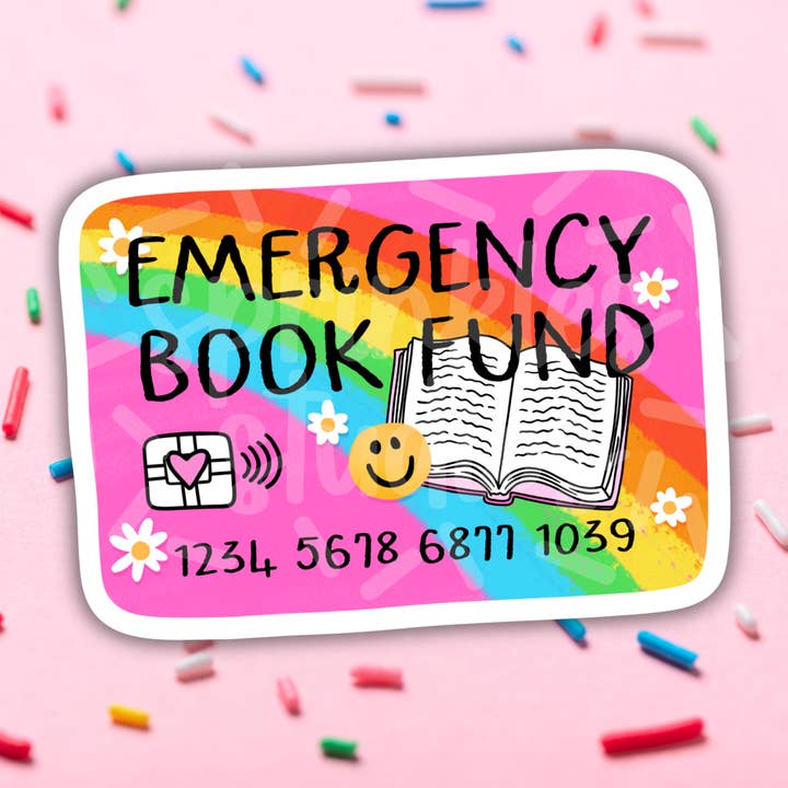 Emergency Book Fund Vinyl Sticker for wholesale by Sprinkles Studios