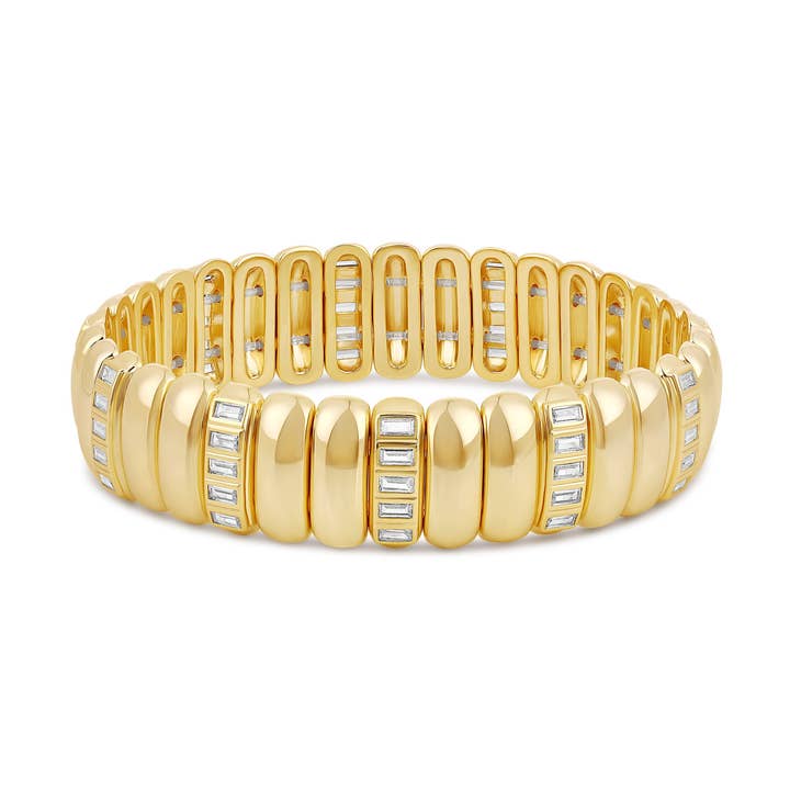 Lyxig tub baguette stretchigt armband för wholesale av JTG Jewelry