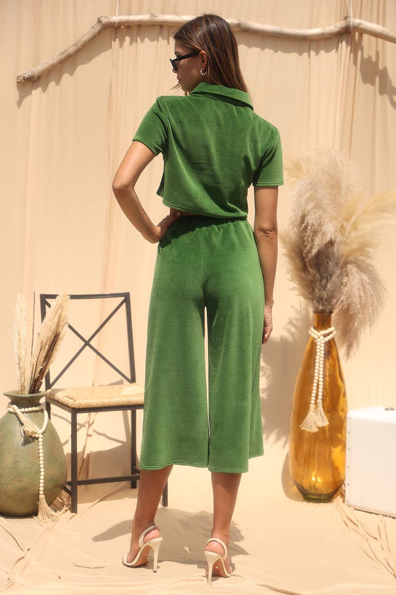 EMERALD JP6523 CAPRI PANT WITH ELASTIC WAISTBAND for wholesale on Faire6