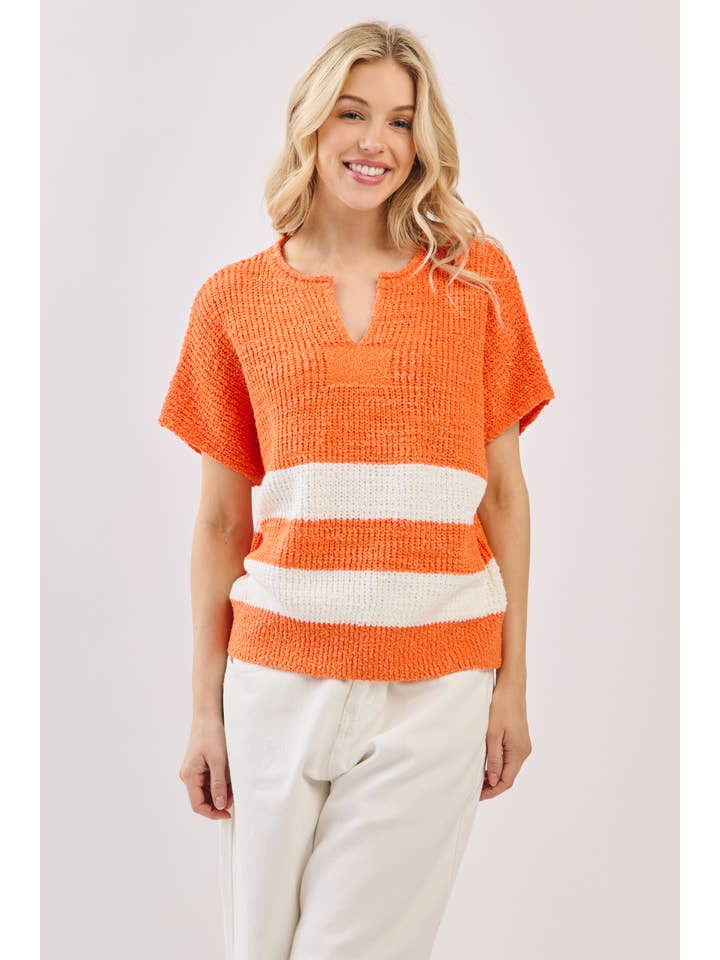 Sewn and Seen - Wholesale Knit Sweater - Women's - Stripe Knit Sleeveless Sweater22