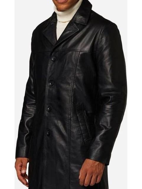 Manteau en cuir pour homme Safari - cuir d'agneau de première qualité pour la vente par Ricano
