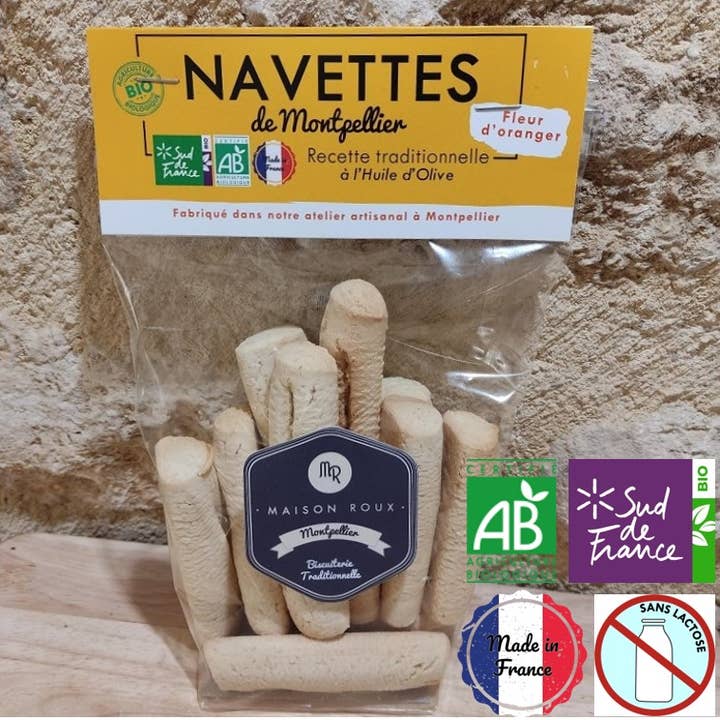 Borsa da viaggio biologica 250g per la vendita all'ingrosso da parte di Maison Roux & Biscuiterie Occitane