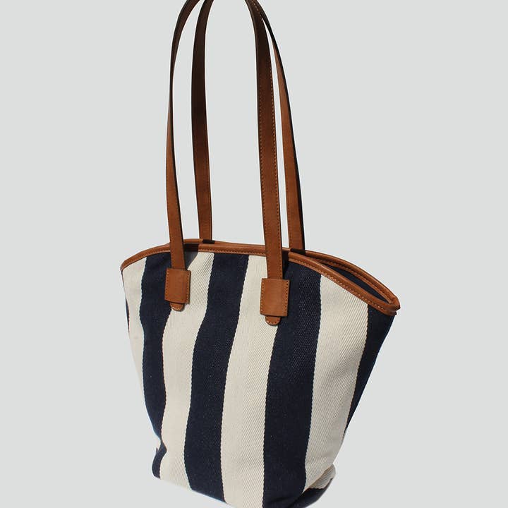 STREET LEVEL - Wholesale Tote Bag - Women's - Arely Stripe Tote