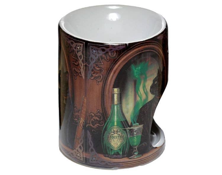 Crystal Magick Wholesale Ltd – wholesale Oljevärmare – Absint katt oljebrännare av Lisa Parker1