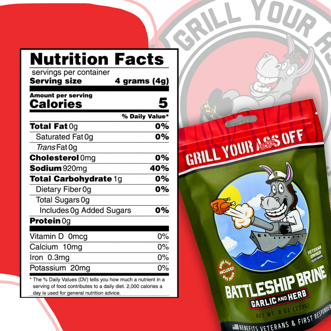 Grill Your Ass Off - Spices, Rubs, Seasonings, Sauces, Jerky - Wholesale Rub - Battleship Brine – Garlic & Herb Turkey Chicken Brine Pork2