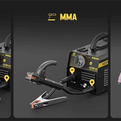 American Smart - Wholesale Kitchen Appliance - HZXVOGEN HVM140 3 in 1 Semi-Automatic Inverter Mig Welding Machine MMA/Gasless MIG/Lift TIG IGBT Non Gas Welder Synergy Tool13