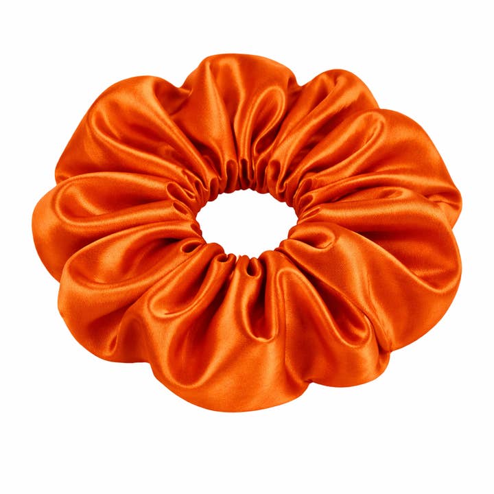 SaySilk™ Chouchous en Soie Pure 22 Momme - Citrouille (Grand) pour la vente par SaySilk™