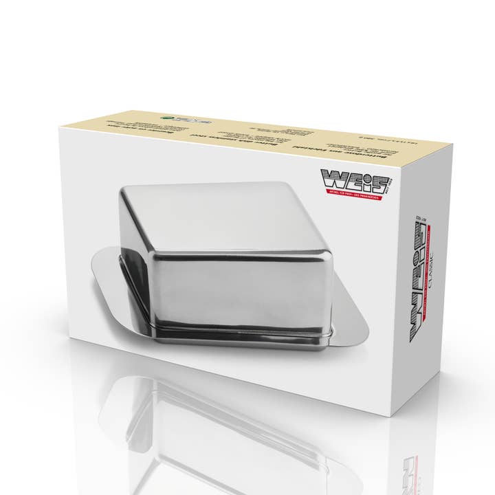 Karl Weis - Vente Beurriers - Beurrier grand format en acier inoxydable1