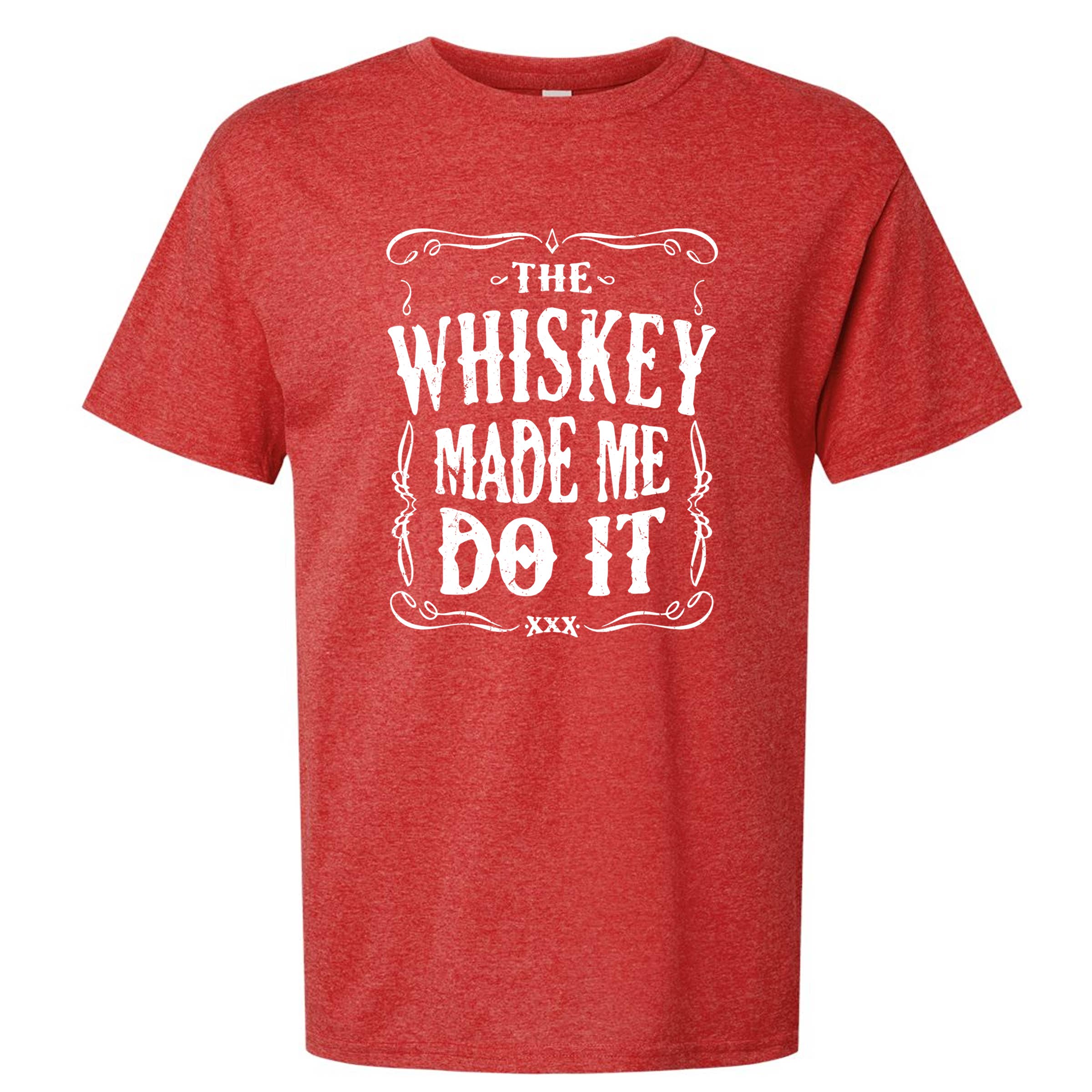 Wi-Wear – T-shirt estampada - Homem por atacado – T-shirt masculina The Whiskey Made Me Do It | Camisa Engraçada11
