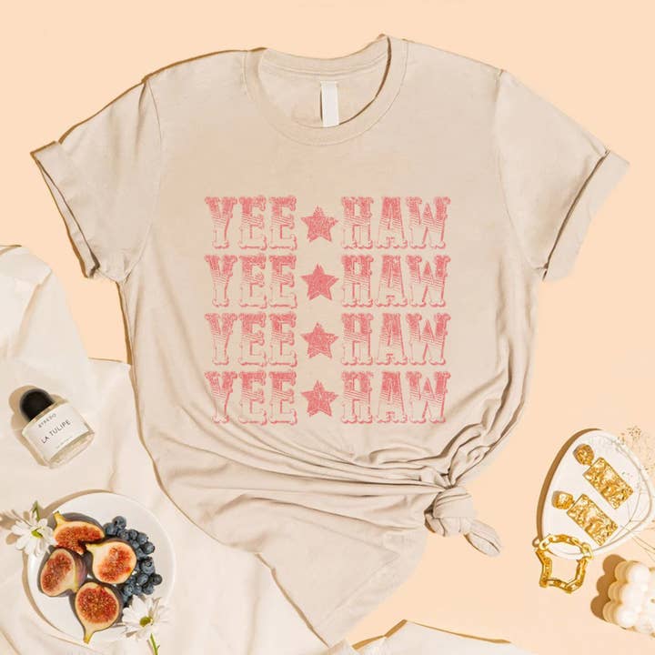 STARCHIS - Wholesale Screen Printed T-Shirt - Women's - Yee Haw6