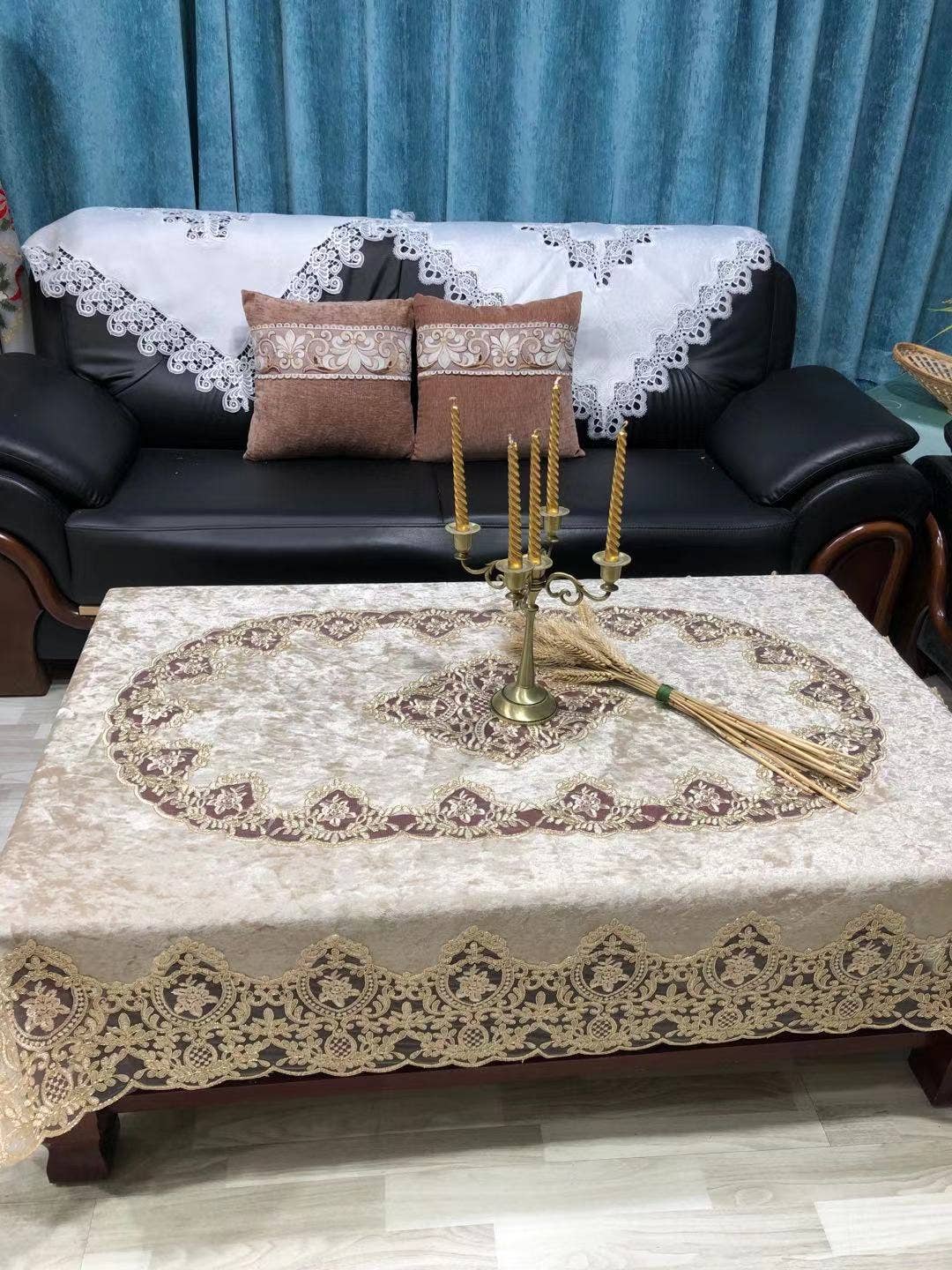 Ole – Engroshandel Dug – 135 * 180 CM Europæisk Stil Blonder Dug MIS08976