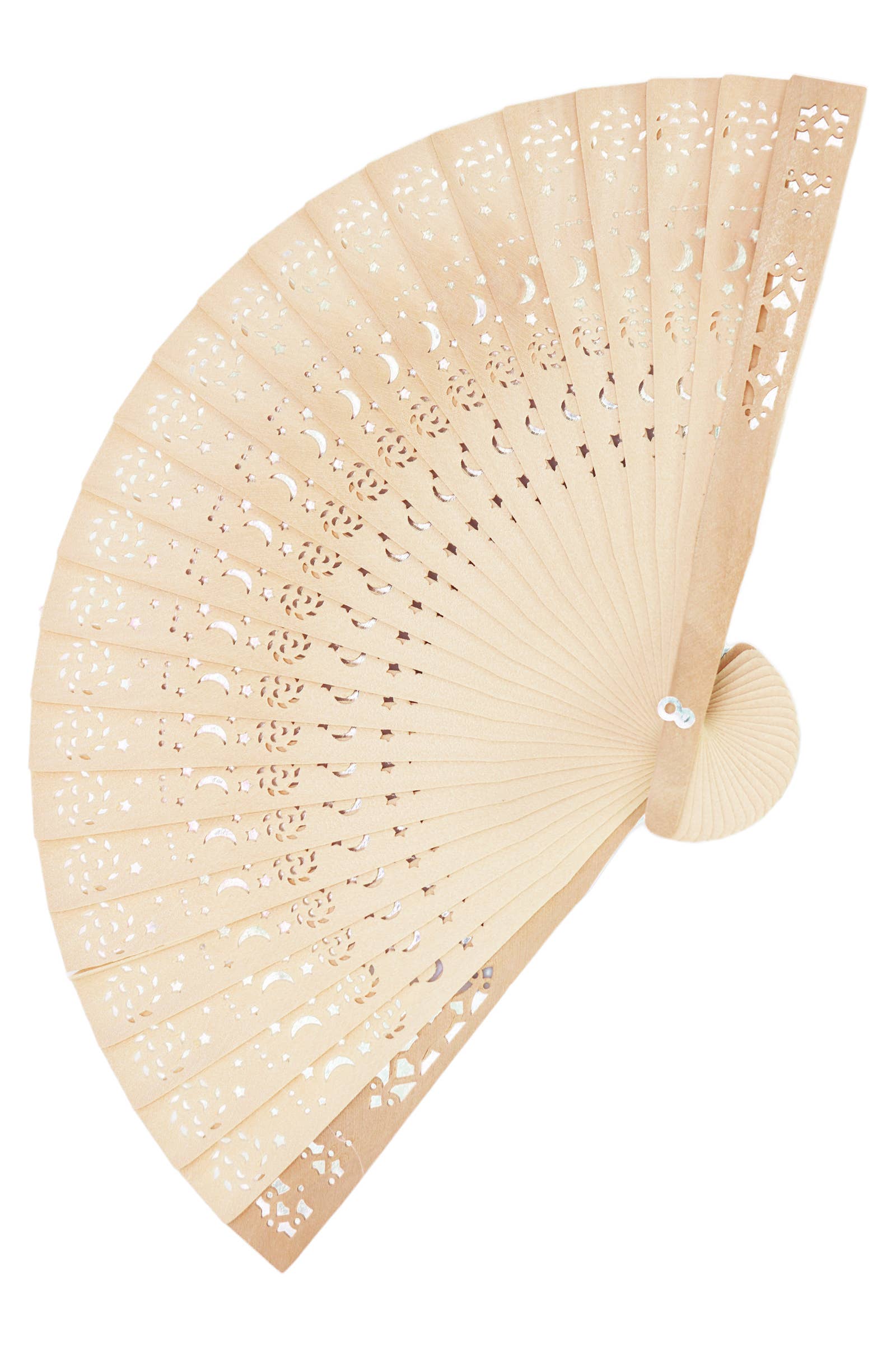 Assortito Ventaglio Mano in Legno Intagliato a Laser con Scatola in vendita all'ingrosso su Faire2