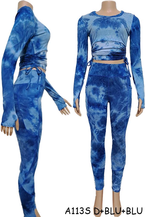 SSImport - Wholesale Activewear Set - Women's - A113S SPORTS YOGA POCKET LEGGINGS TOPS SETS MIX SIZES 12PCS8