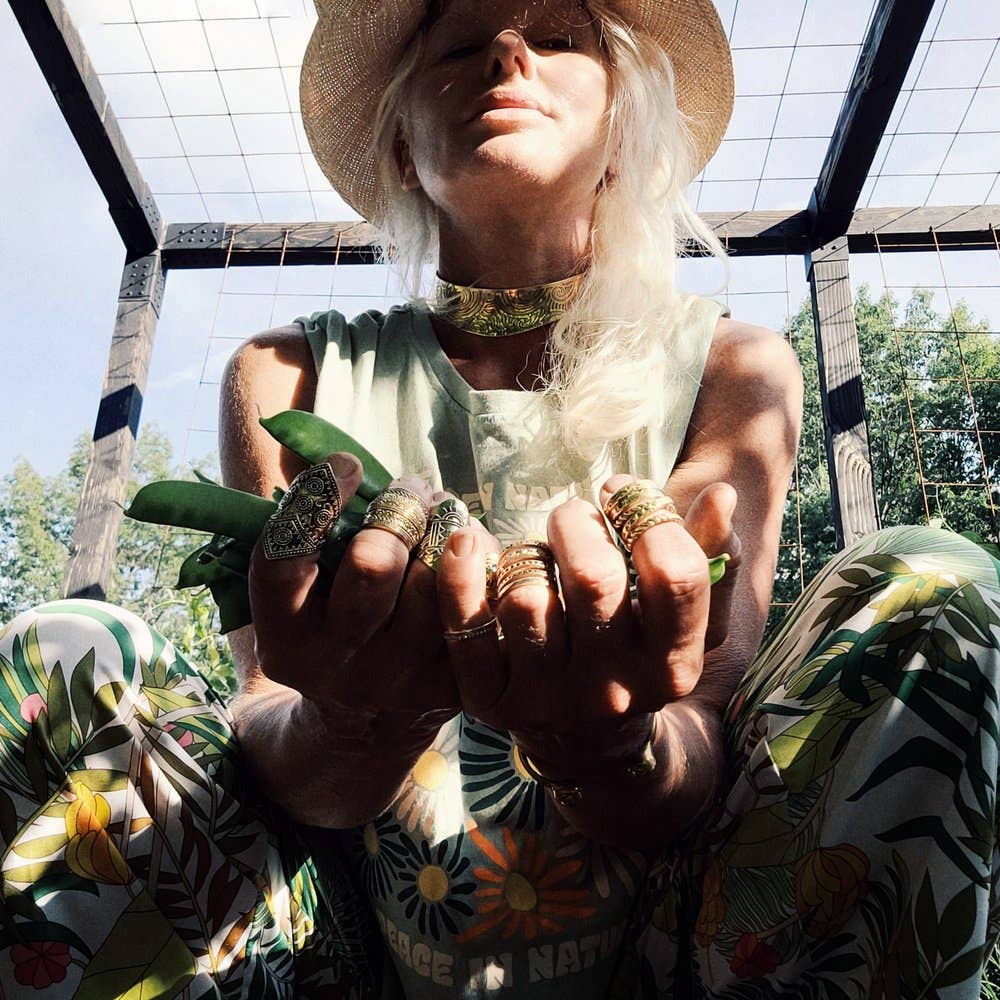 Bisjoux - Vente Anneau/bague à empiler - Bague en laiton superposée, design réglable à la main4