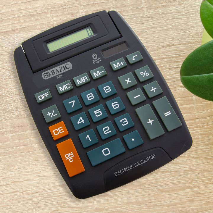 BAZIC Products - Wholesale Calculator - Desktop Calculator Large 8-Digit w/ Adjustable Display3