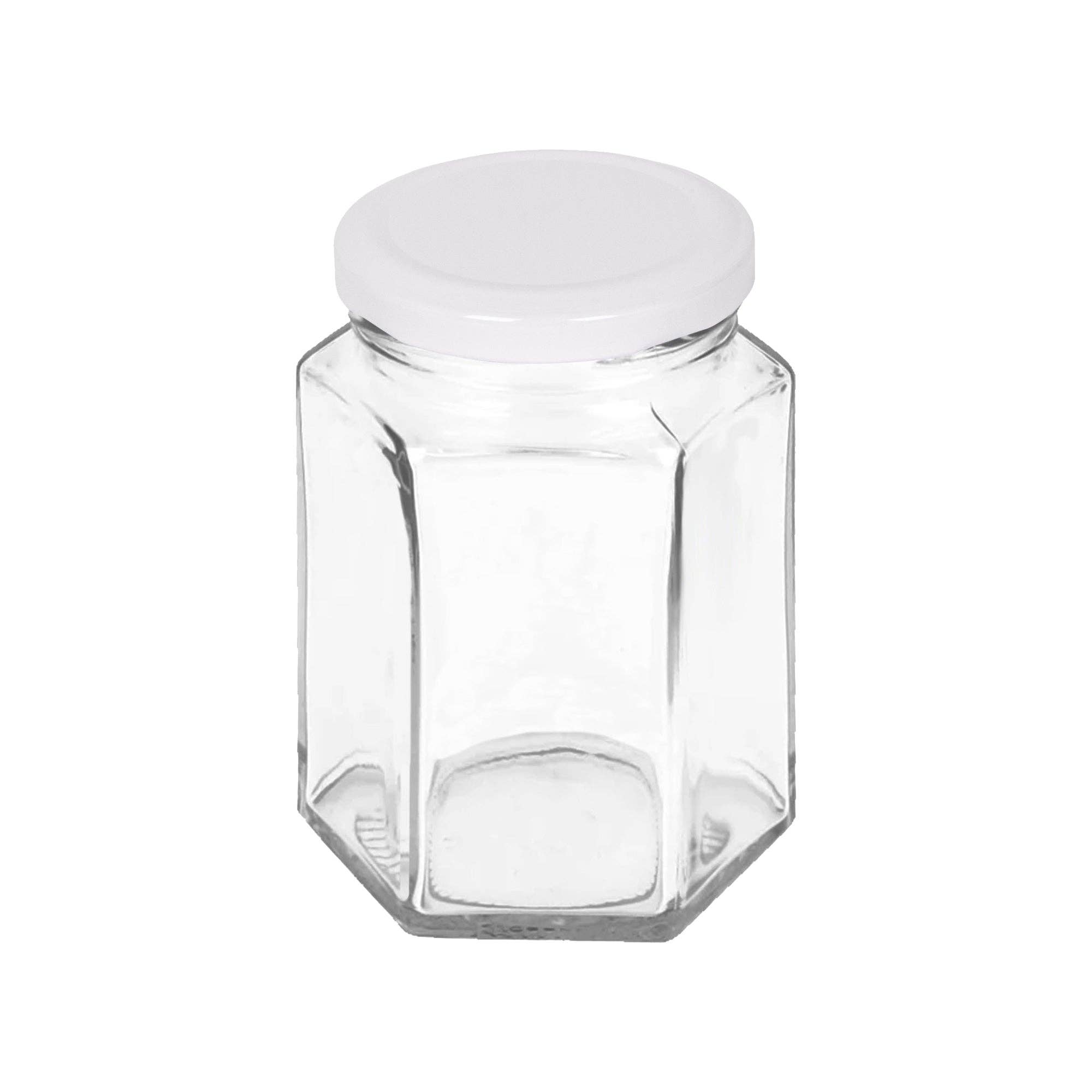 Rinkit Ltd – Jarra por atacado – Frasco de Vidro Hexagonal para Compota com Tampa de 250ml8