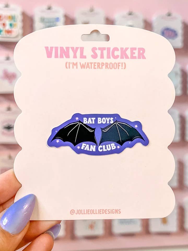 Autocollant Bat Boys Fan Club pour la vente par Jollie Ollie Designs
