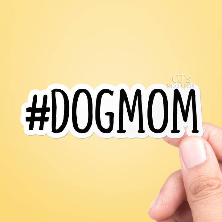 Dog Mom Sticker Vinyl Decal for wholesale by CJ's Sticker Shop