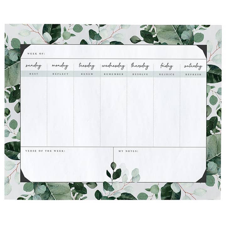 Weekly Desk Planner - He Restores My Soul for wholesale by Faithworks by Creative Brands