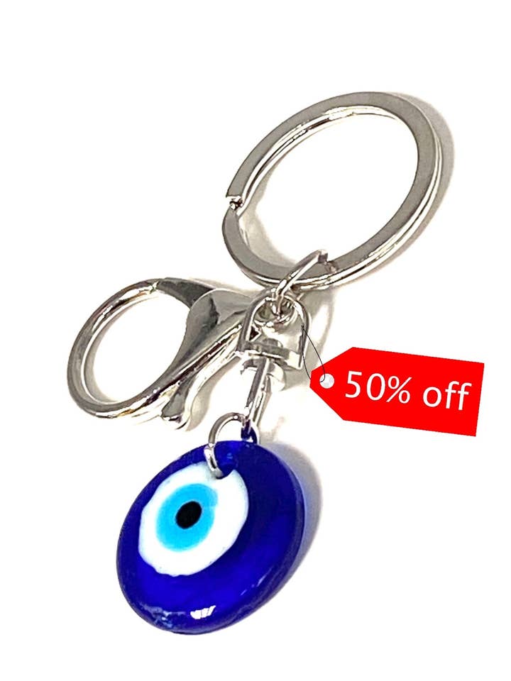 Classic small Evil Eye Keychain Talisman #1059 for wholesale by Lucky Eye
