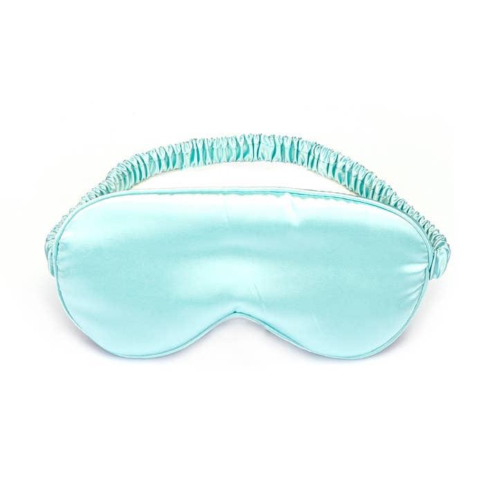 Masque de sommeil Silky Super Soft, bandeau en satin, bleu clair pour la vente par Liebe Seele