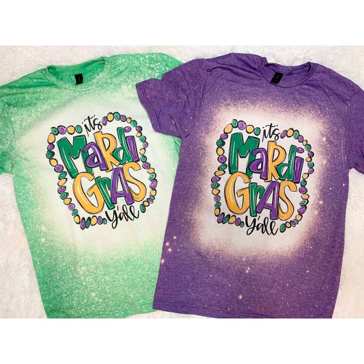 Es una camisa blanqueada de Mardi Gras para venta al por mayor de Southern Backroad Tees LLC