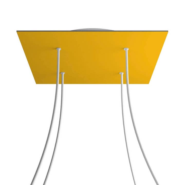 XXL rosett Rose-One fyrkantig, 400 mm med 4 hål och 4 sidohål för wholesale av LIGHTINUP S.R.L.