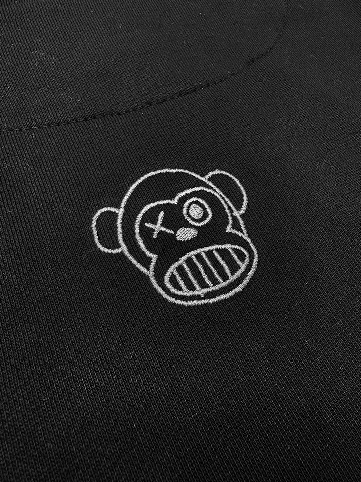 Unisex Oversize Sweatshirt Bendita Locura Embroidered by Loco Monky Black for wholesale on Faire5