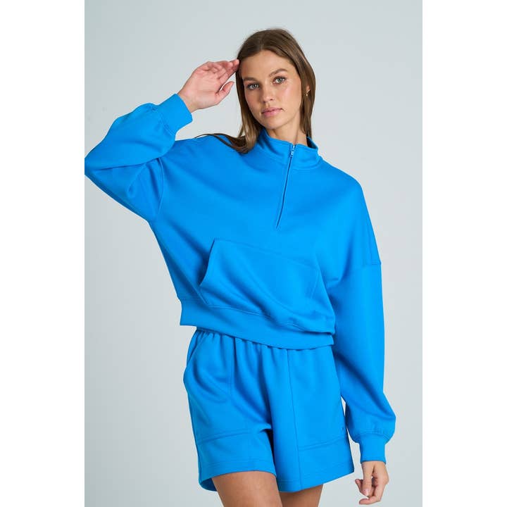 The GREii - Wholesale Sweatshirt - Women's - Mock Neck Half Zip Up Sweatshirt31