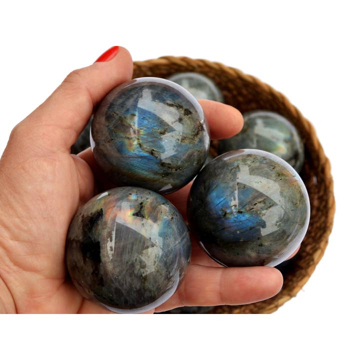 Kaia & Crystals - Wholesale Spiritual Stone/Crystal - Labradorite Sphere Stone (45mm - 60mm)5