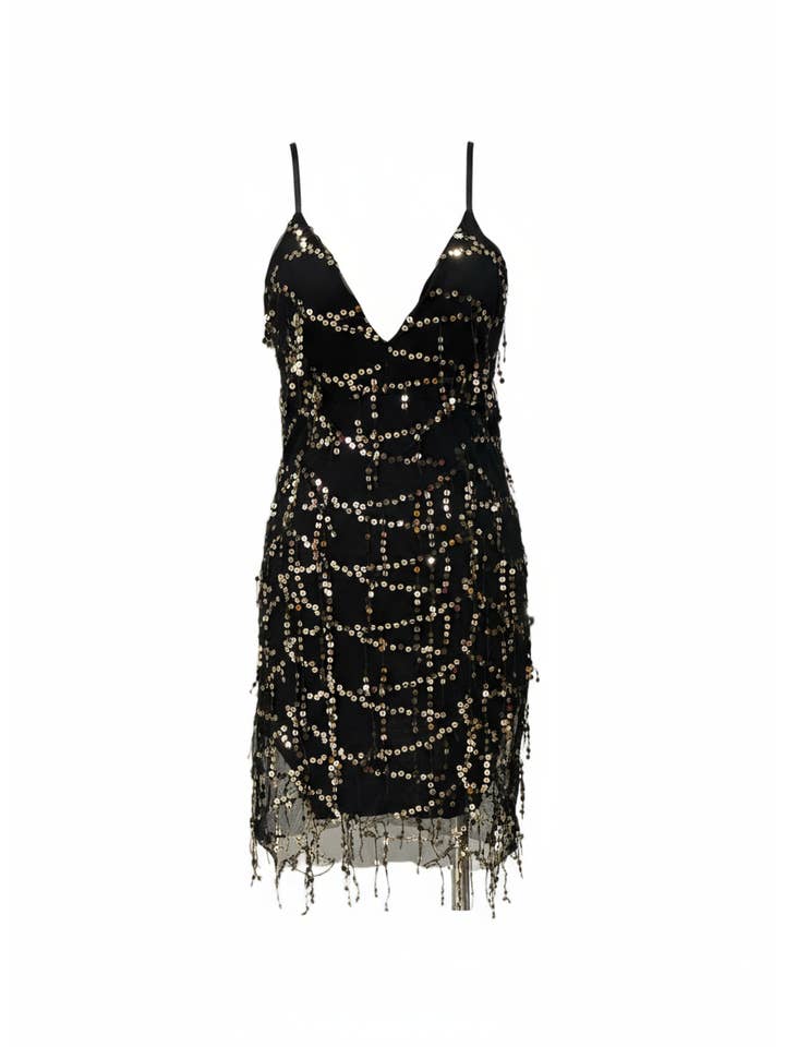 GOLDEN SHORT GOLD DRESS 4452 for wholesale on Faire1