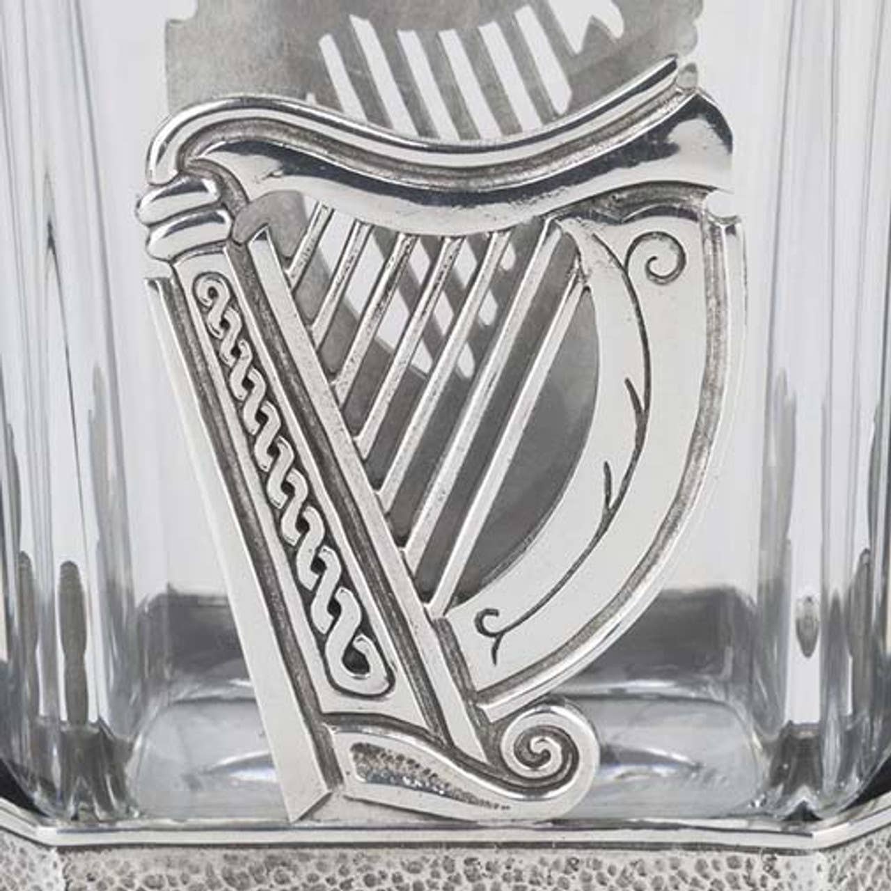 Dublin Gift Company - Wholesale Decanter - Irish Harp and Shamrock Pewter Decanter2