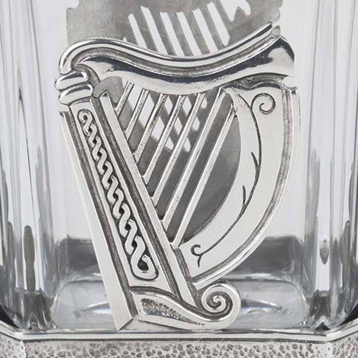 Dublin Gift Company - Wholesale Decanter - Irish Harp and Shamrock Pewter Decanter2