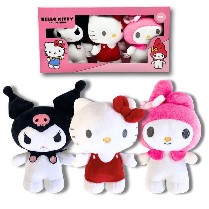 Baby Republic - Wholesale Stuffed/Plush Toy - Kids & Baby - Hello Kitty Gift Set 16 CM Standing Hello Kitty, Kuromi & Melody
