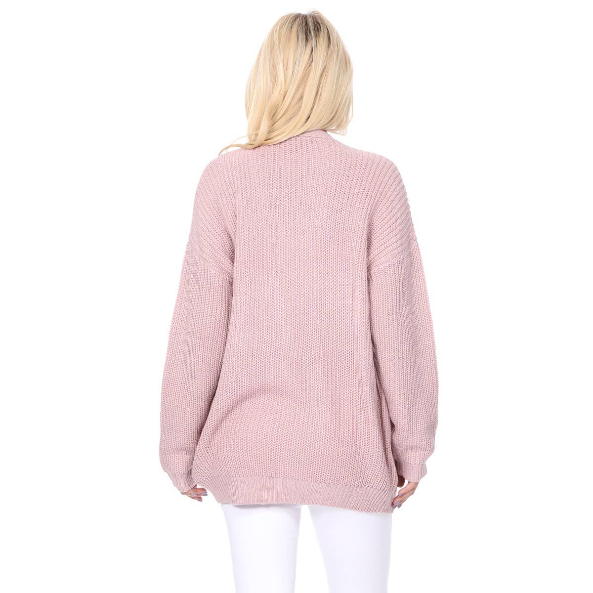 Mak – wholesale Cardigan – Women’s – Women's Waffle Knit Open Front Sweater Cardigan HK82467