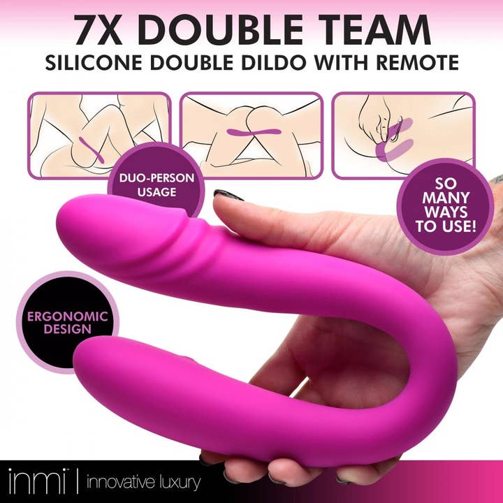 INMI Toys - Wholesale Seksspeeltje - 7X Double Team siliconen dubbele dildo met afstandsbediening5