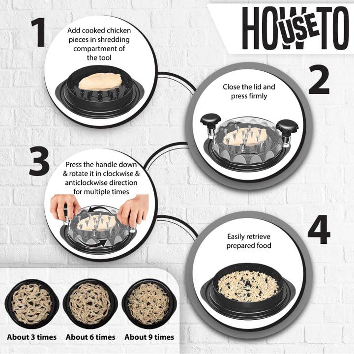 KRAFTY - Wholesale Kitchen Tool/Gadget - Chicken Shredding Tool, BBQ Shredder Claws1