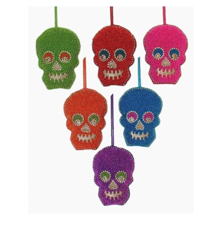 Corazon y Alma ~ Heart & Soul - Wholesale Ornament - Skull Beaded Ornament  0