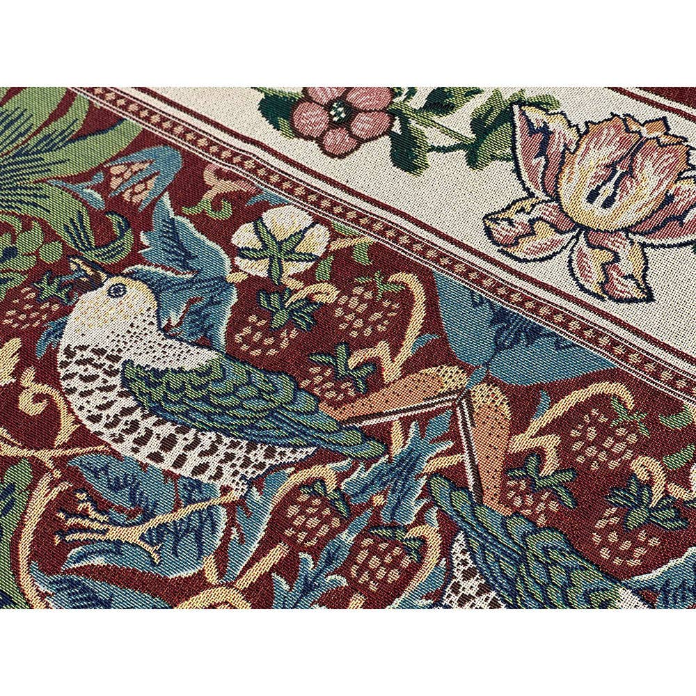 Signare Tapestry - Venta al por mayor Tapices/telas - Tapiz William Morris Strawberry Thief Rojo - Colgante de Pared4