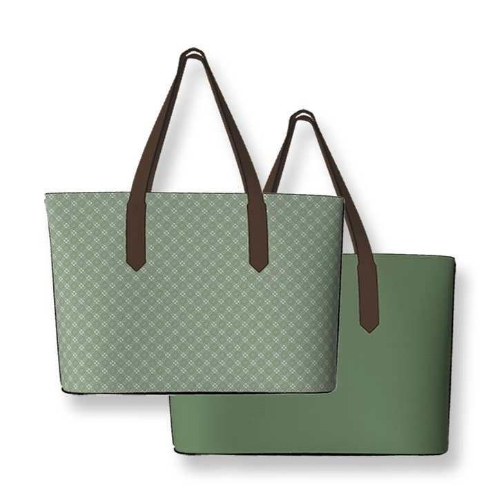 Secret Garden | Duo de sacs fourre-tout à l'estragon frais pour la vente par Mix N Match Style