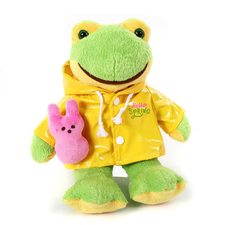 12" Easter Animals in Spring Raincoat | Plush Holding Bunny for wholesale by Plushland