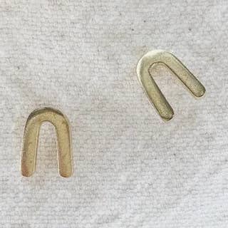 Whiskey + Wine - Wholesale Dangle Earrings - Maeve Brass Earrings0