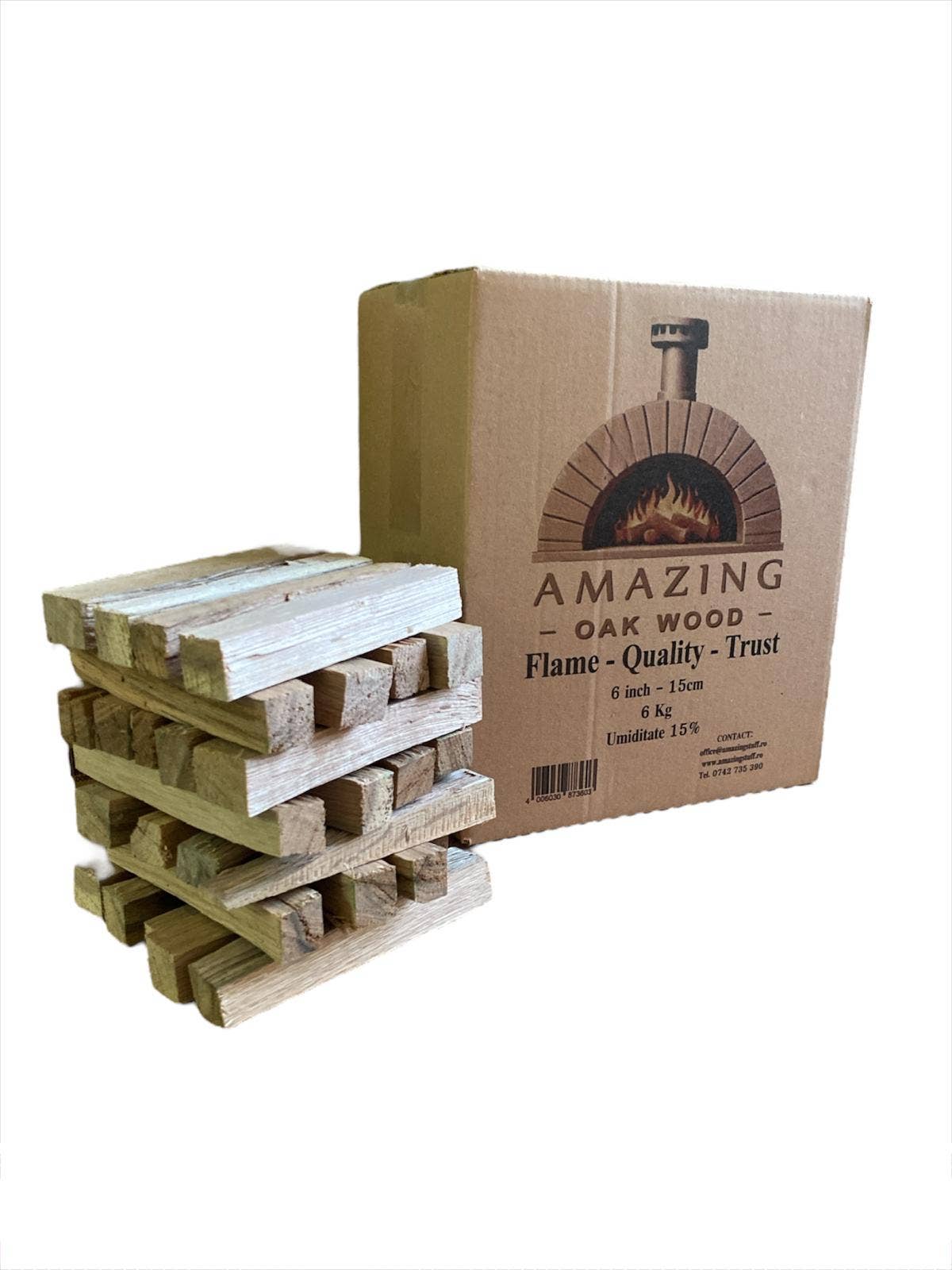 Amazing Oak Wood - Wholesale Fire Pit - Premium Kiln-Dried Oak Firewood for Grills and Ovens - 12 kg1