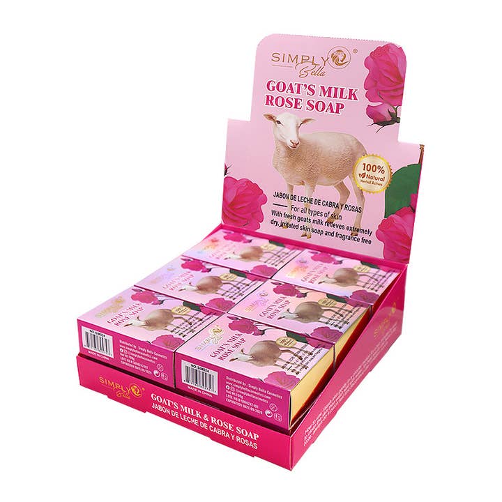 PINEAPPLE Beauty - Vente Nettoyants pour le visage - Savon au Lait de Chèvre Rose Simply Bella SIM024 - 12