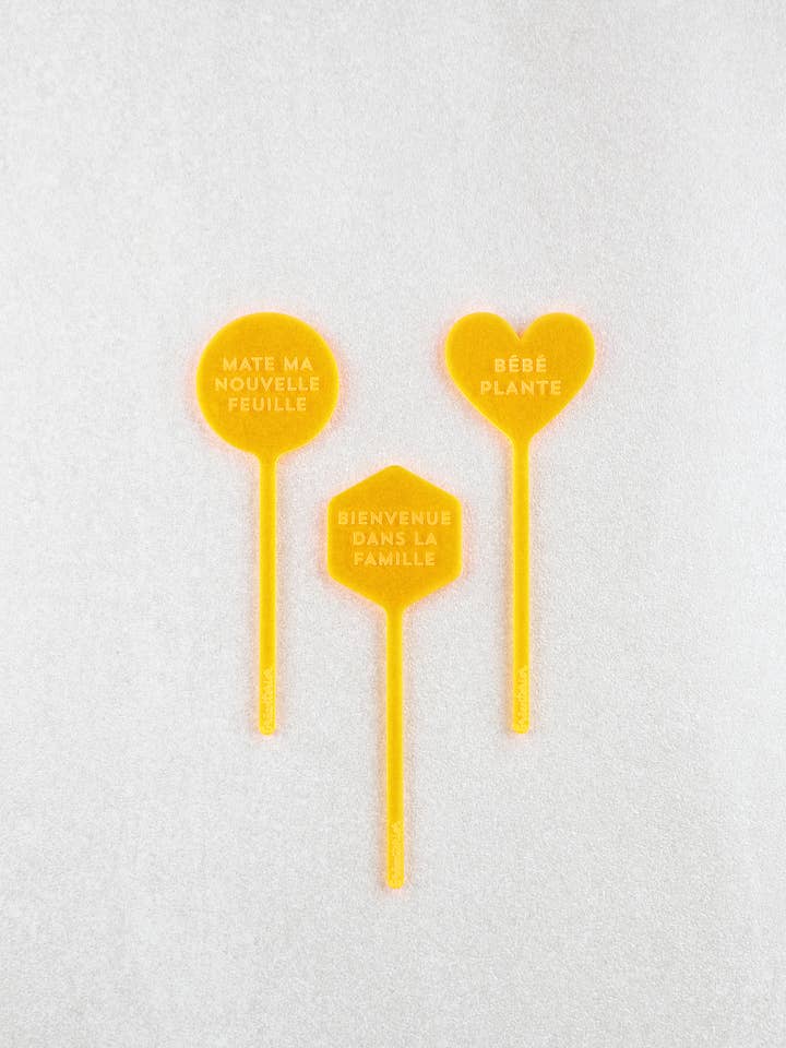 Greenterior Baby-Pflanzenmarkierer aus orangefarbenem Acryl, 3er-Set für den Großhandel von Greenterior